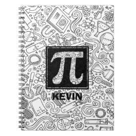 Science Custom Monogram - Pi Symbol Notebook Notizblock