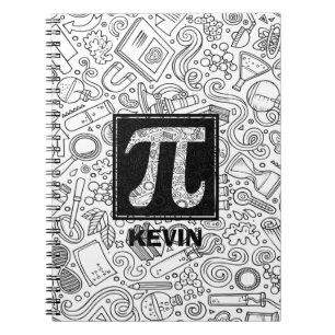 Science Custom Monogram - Pi Symbol Notebook Notizblock