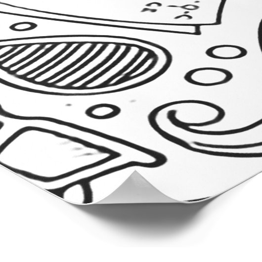 Science Custom Monogram - Pi-Symbol Poster (Ecke)