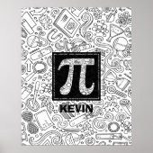 Science Custom Monogram - Pi-Symbol Poster (Vorne)