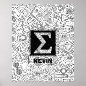 Science Custom Monogram - Sigma Symbol Poster (Vorne)