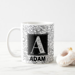 Science Custom Monogramm - Buchstabe A Kaffeetasse