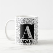 Science Custom Monogramm - Buchstabe A Kaffeetasse (Links)