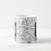 Science Custom Monogramm - Buchstabe D Kaffeetasse (Mittel)
