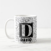 Science Custom Monogramm - Buchstabe D Kaffeetasse (Links)