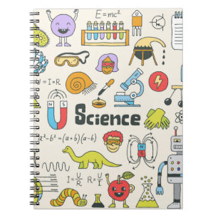 Science Doodles: HandGezeichnet Set in der Schule. Notizblock