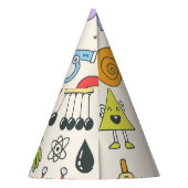 Science Doodles: HandGezeichnet Set in der Schule. Partyhütchen (Rückseite)