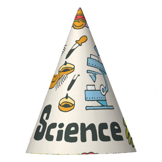 Science Doodles: HandGezeichnet Set in der Schule. Partyhütchen (Vorderseite)