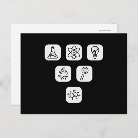 Science Elements Items Postkarte (Vorne/Hinten)