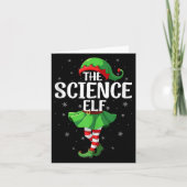 Science Elf Christmas Girls Women Elf Squad Xmas F Karte (Vorderseite)