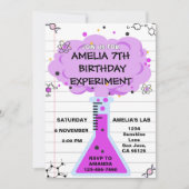 Science Experiment Birthday Invitation Einladung (Vorderseite)