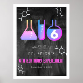 Science Experiment Chalkboard Pk Geburtstag Willko Poster