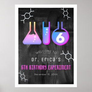Science Experiment Chalkboard Pk Geburtstag Willko Poster