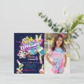 Science Experiment Einladung (Stehend Vorderseite)