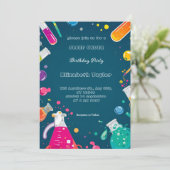 Science Experiment Party Invitation – Fun Lab  Einladung (Stehend Vorderseite)