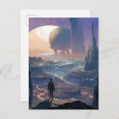 Science Fiction Alien City Landscape Sci Fi Postkarte (Vorne/Hinten)