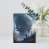 Science Fiction Alien City Landscape Sci Fi Postkarte (Stehend Vorderseite)