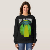 Science Fiction Alien Entführung Ufo Alien Sweatshirt (Vorne ganz)