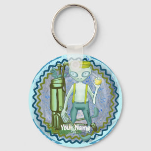 Science-Fiction-Alien-Golf-Schlüsselanhänger Schlüsselanhänger
