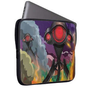 Science-Fiction-Alien-Tripod-Angriff! Laptopschutzhülle