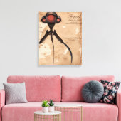 Science Fiction Alien Tripod Angriff! Leinwanddruck (Insitu (Wohnzimmer))