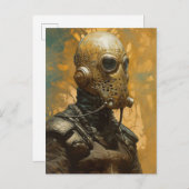 Science Fiction Alien Wear Helmet Mask Postkarte (Vorne/Hinten)