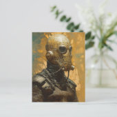 Science Fiction Alien Wear Helmet Mask Postkarte (Stehend Vorderseite)