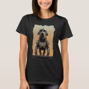 Science Fiction Art Portrait eines Roboterhundes T-Shirt