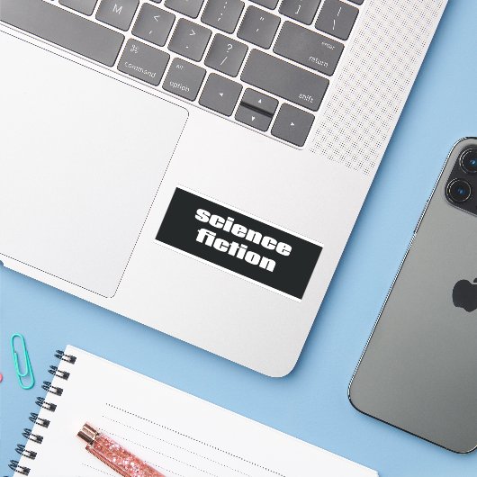 Science Fiction Aufkleber (Laptop mit iPhone)