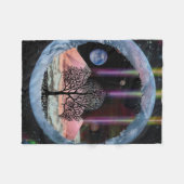 Science Fiction-Baum des Lebens Fleecedecke (Vorderseite (Horizontal))