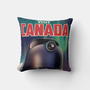 Science Fiction Besuchen Sie Kanada Reiseplakat Kissen