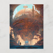 Science Fiction City Landscape Sci Fi Postkarte (Vorderseite)