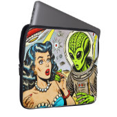 Science Fiction-Comicen für Retro-Alien Laptopschutzhülle (Vorne Rechts)