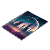 Science Fiction Cyberpunk Space City Notizblock (Linke Seite)