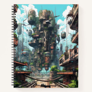 Science Fiction der Industriestadt Notizblock