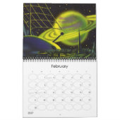 Science Fiction der Vintagen Illustration Kalender (Feb 2027)