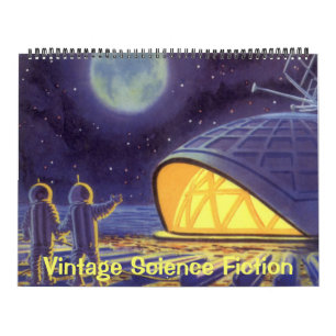 Science Fiction der Vintagen Illustration Kalender