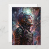 Science Fiction des Astronauten Postkarte (Vorne/Hinten)