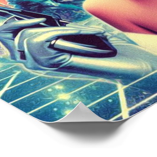 Science Fiction des Retrofuturismus Poster (Ecke)