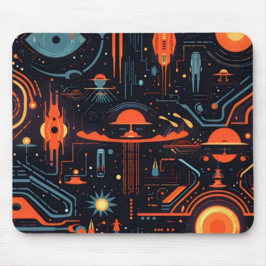Science-Fiction Farbige Muster Mousepad (Vorne)