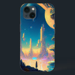 Science Fiction Futuristic City Case-Mate iPhone C Case-Mate iPhone Hülle<br><div class="desc">Fantasy,  Sci-fi & Horror Art von The Lunarium.</div>