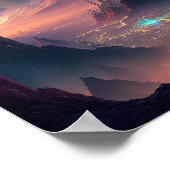Science Fiction Futuristic City Poster (Ecke)