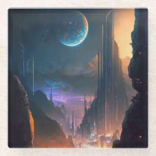 Science Fiction Futuristic City Untersetzer