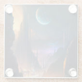 Science Fiction Futuristic City Untersetzer (Rückseite)