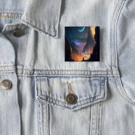 Science Fiction Futuristische City-Taste Button (Beispiel)