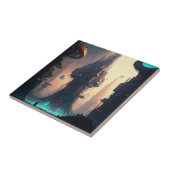 Science Fiction Futuristische Stadt Keramik Tile Fliese (Seite)