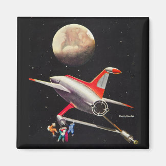 Science Fiction Galaxy Raumschiff Astronauten Mars Magnet