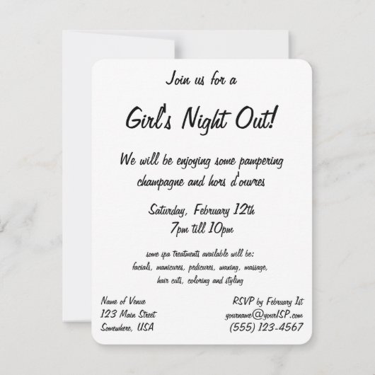 Science Fiction Girls Night Out Junggeselinnen-Abs Einladung (Rückseite)