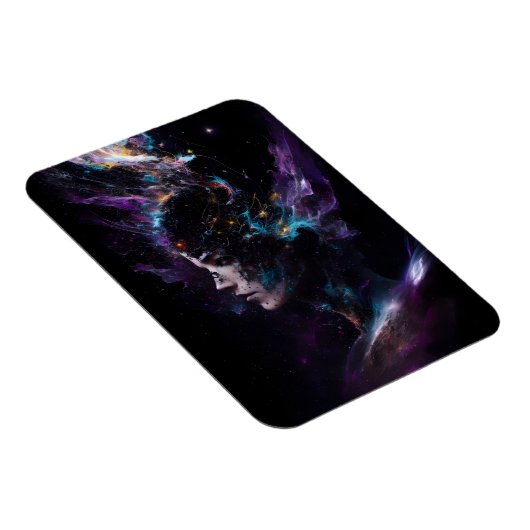 Science Fiction Head Space Explosion Astronomie Magnet (Rechte Seite)
