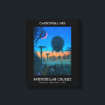 Science Fiction Interstellar Schifffahrtslinien Leinwanddruck<br><div class="desc">Geschenke deinem Freund diese großartige Sci-Fi Art Leinwand eines Raumschiff Gemäldes über eine Alien Welt. Fahren Sie auf einer interstellaren Kreuzfahrt mit den Caspar-Linien. Besuchen Sie Alpha Centauri und Gliese. Genießen Sie das exotische Leben von Phobos Port.</div>